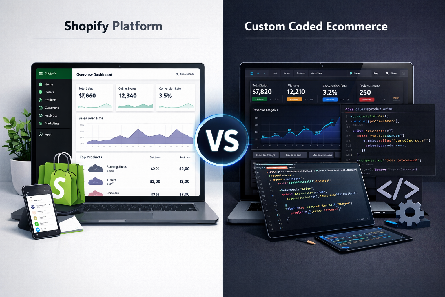 Shopify vs Custom Ecommerce Website: Which One Is Right for Your Business?