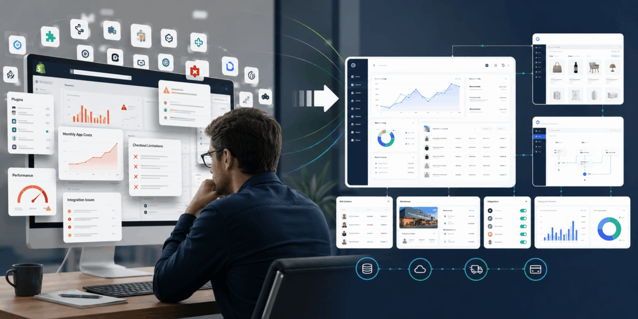Business owner frustrated with Shopify limitations looking to move to custom ecommerce development